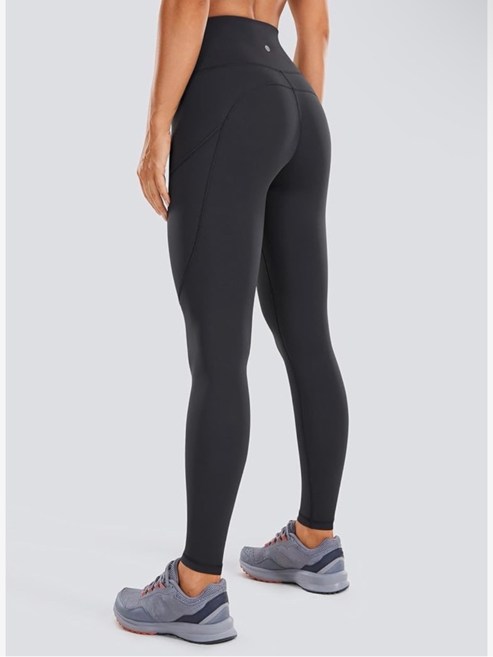 CRZ YOGA Dark Grey High-Waist Leggings with Side Pockets 25”